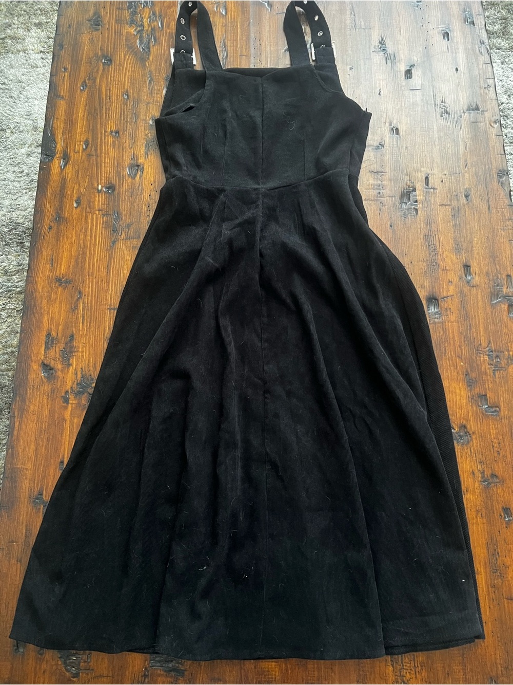Black Women's A-line Pinafore Dress